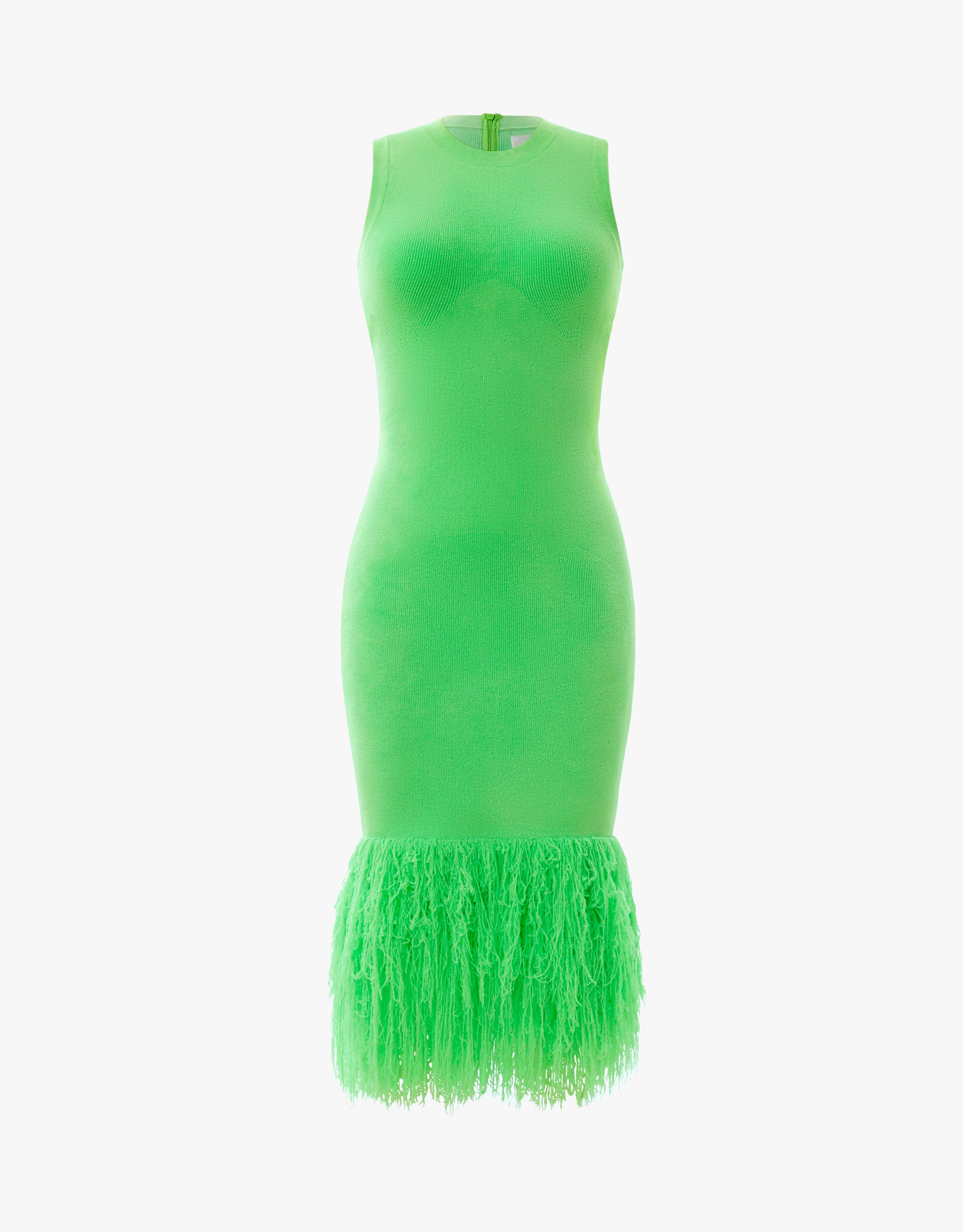 Neon green 2024 fringe dress