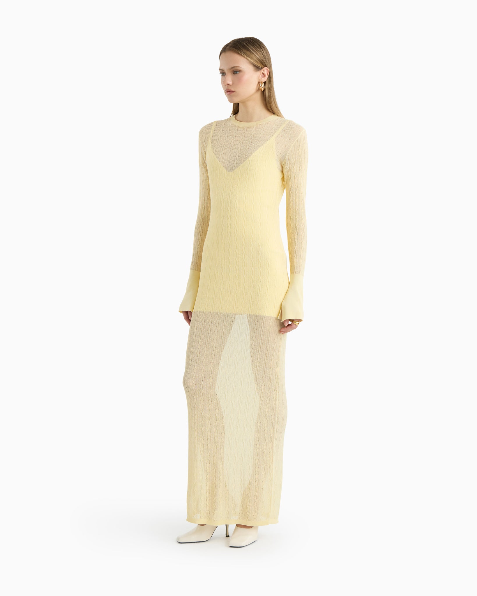 knee length dresses for ladies OW Collection x Revolve Cornelia Maxi Dress in Yellow