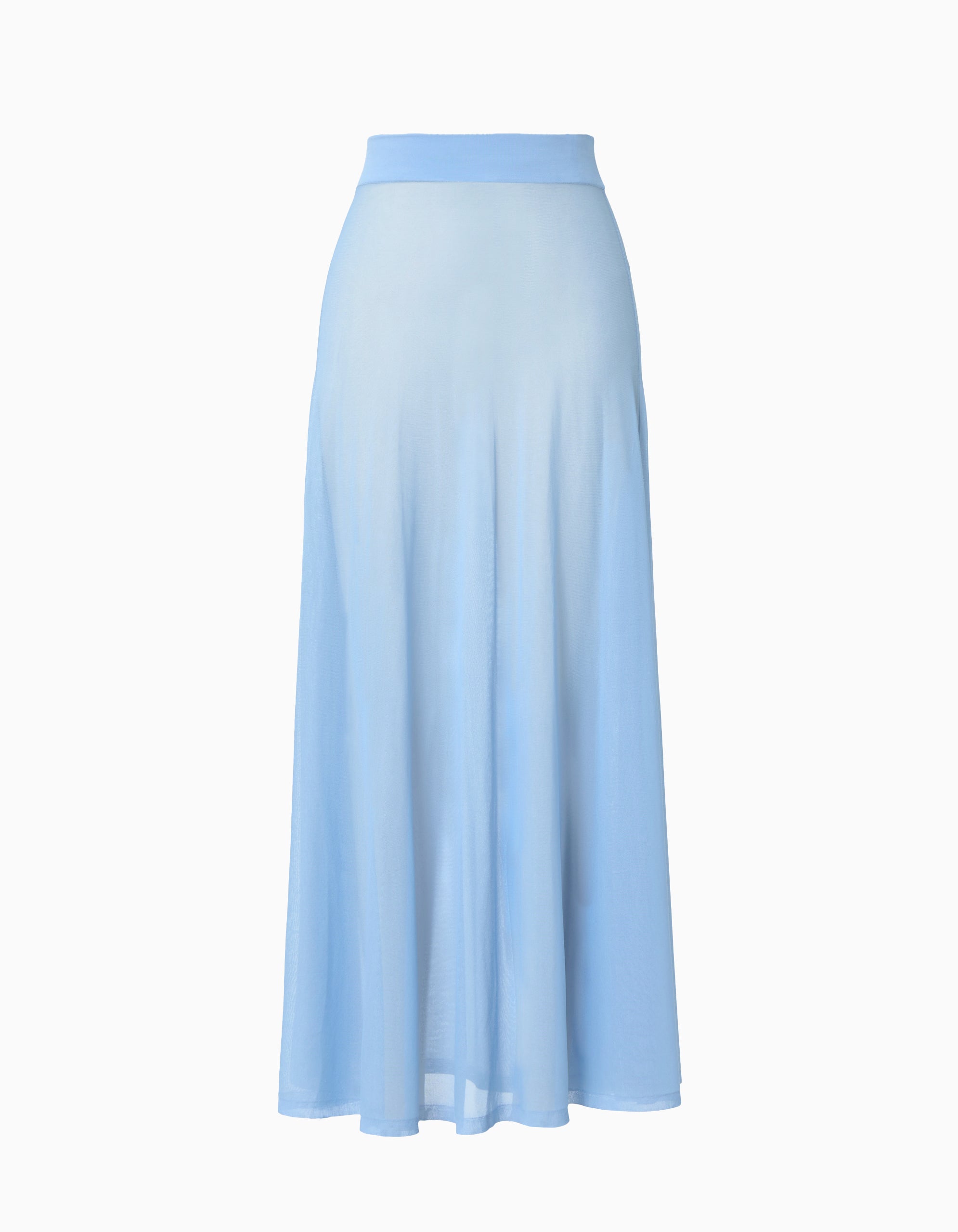 PAZ sheer maxi skirt in light blue