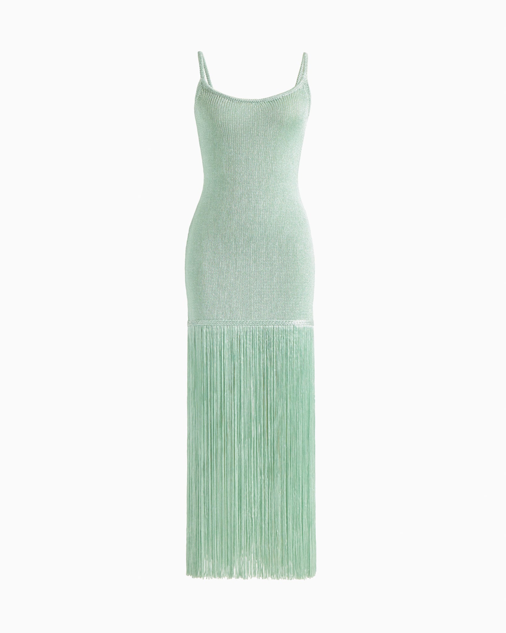 mint green fringe dress Dodiee Isabelle fringe Dress in Misty Jade M