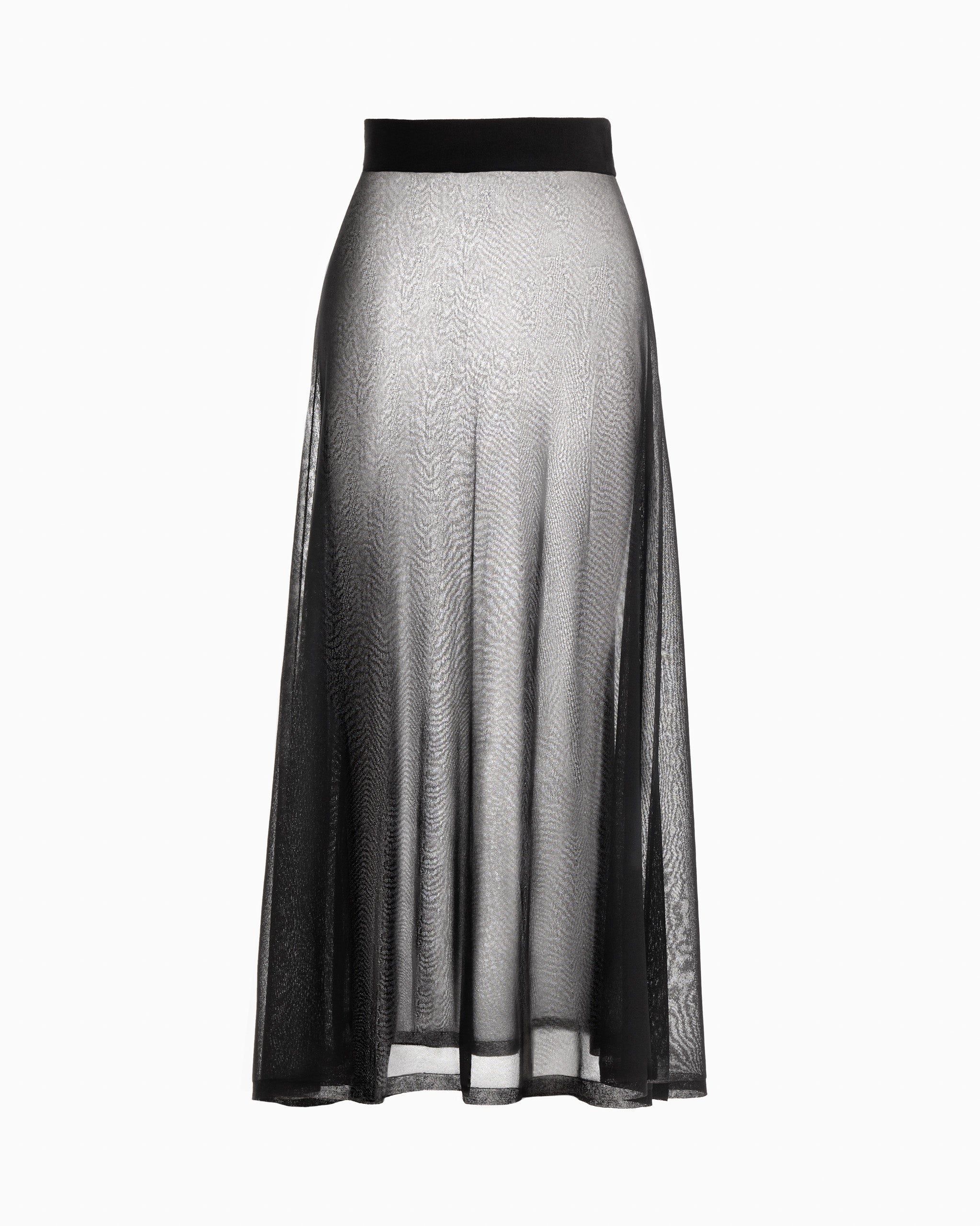 PAZ sheer maxi skirt in noir
