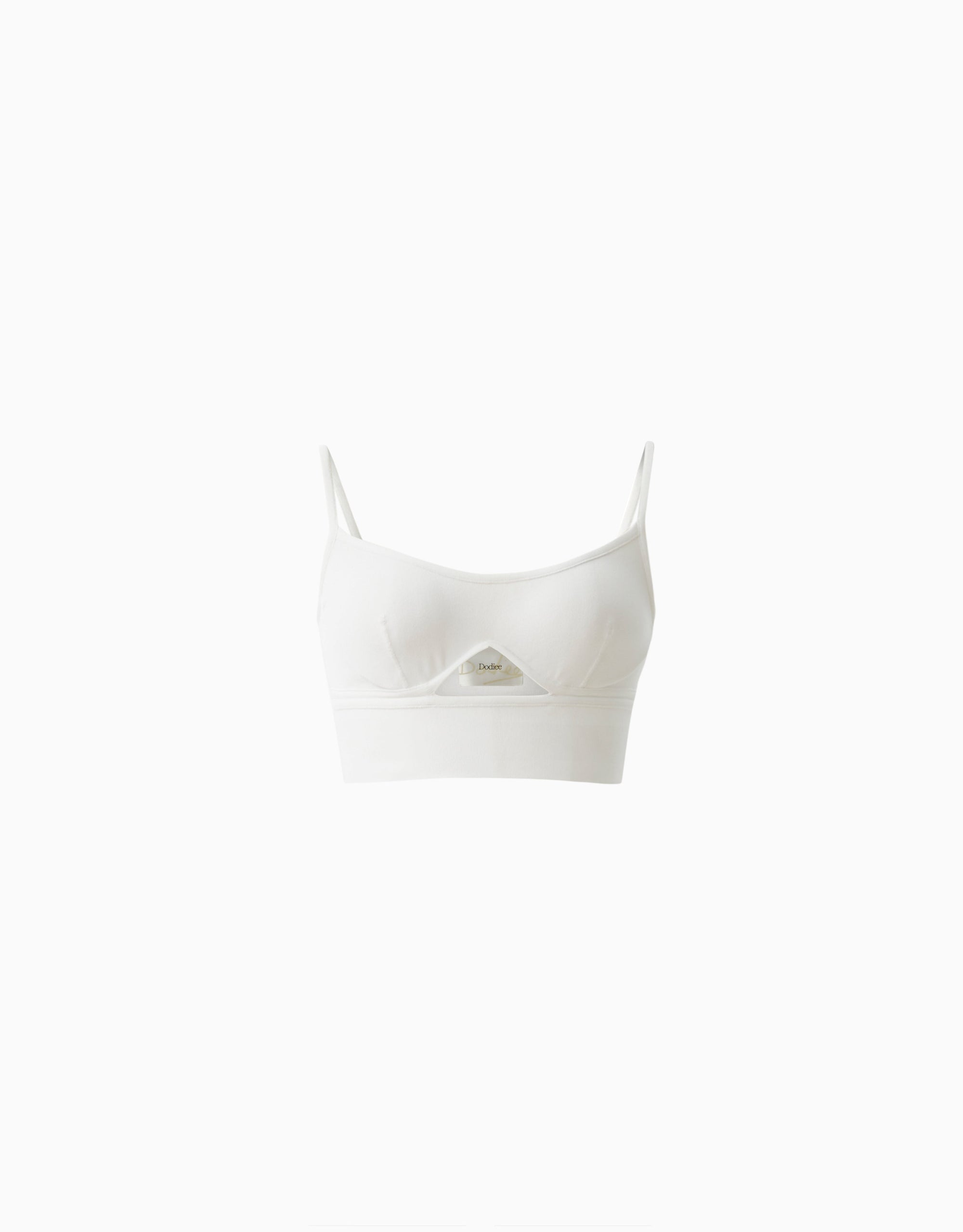 ARIANA sculpt-knit bra top in white